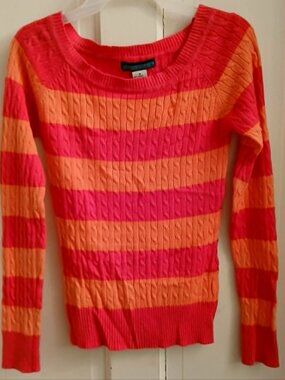 Ladies Orange and Hot Pink Sweater by Spunky
